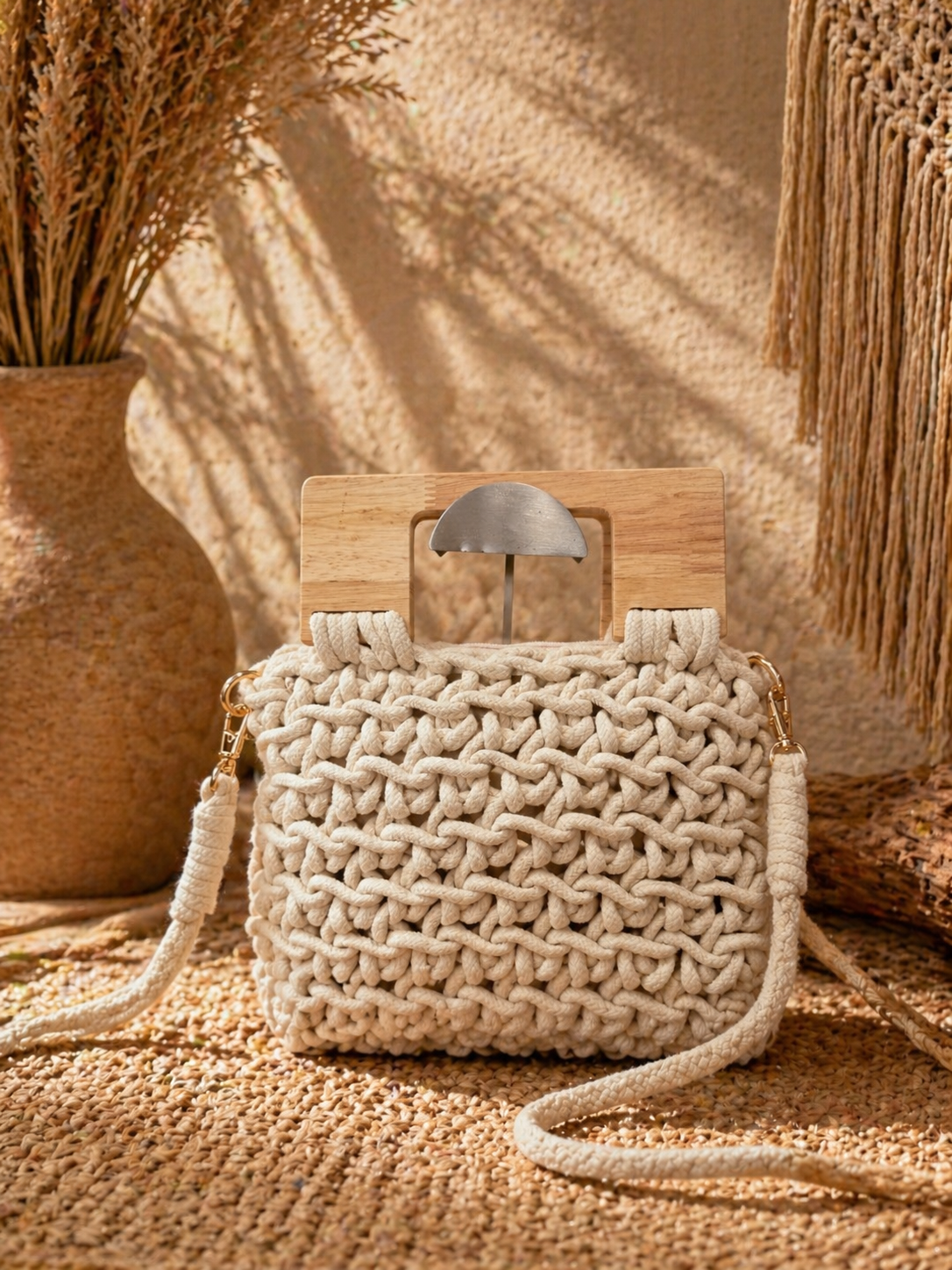 Casa Marbella Boho – Ivory Crochet Bag